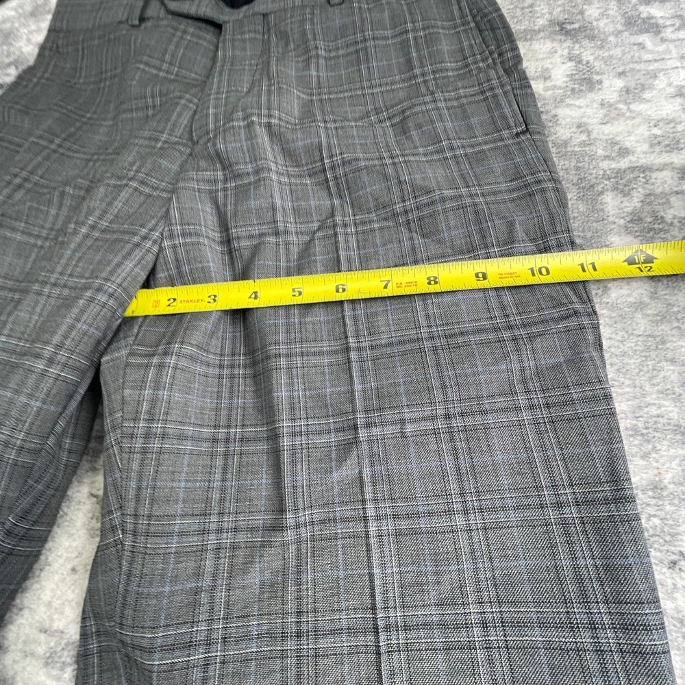 Brooks Brothers Regent Fit Dress Pants Mens 32x30 Gray Windowpane Plaid Wool - Picture 9 of 12